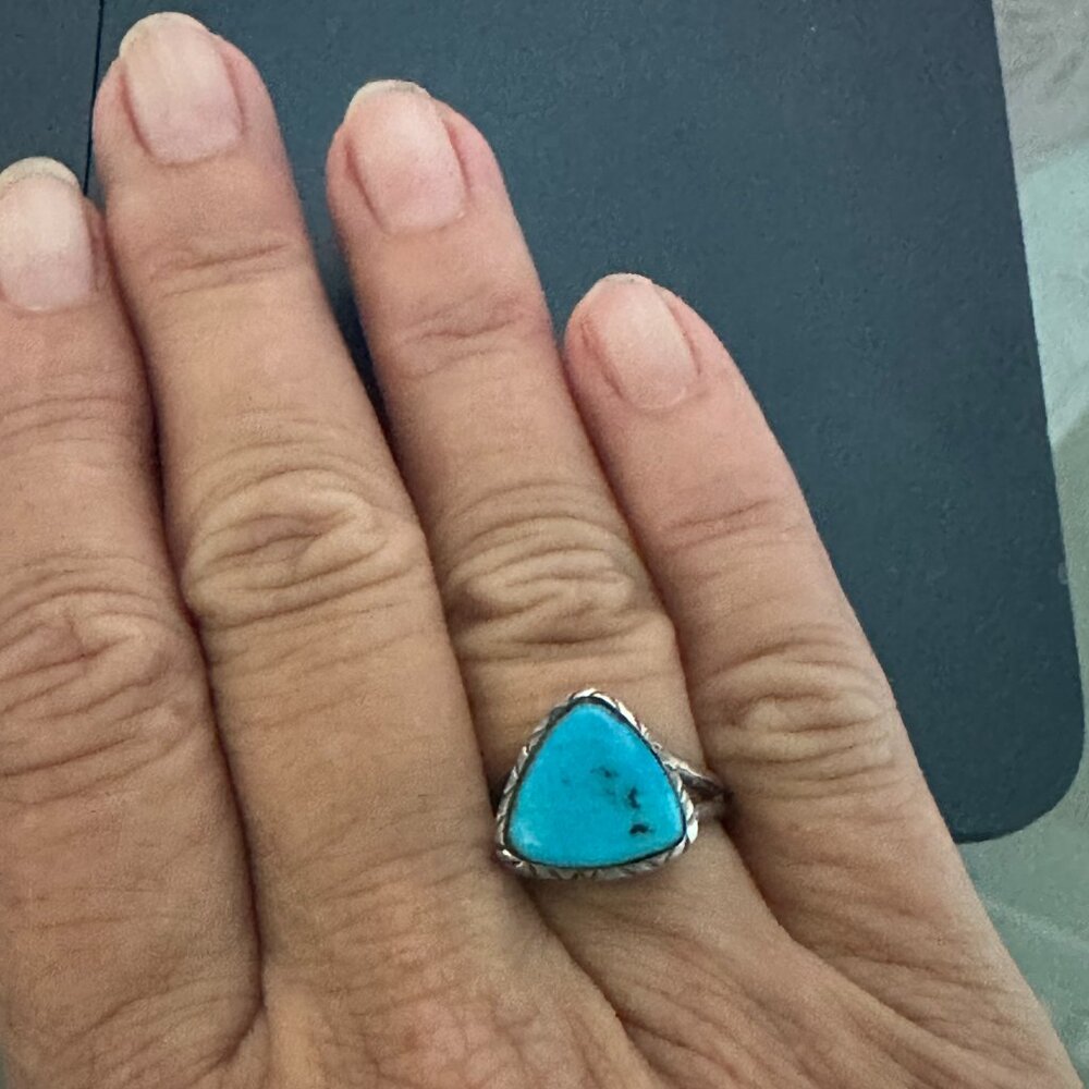 Turquoise Southwest Ring Size 7.5 New Old Stock